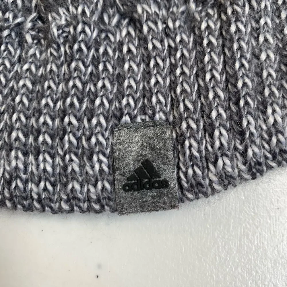NWT ADIDAS Charcoal Medium Gray Knit Beanie Hat